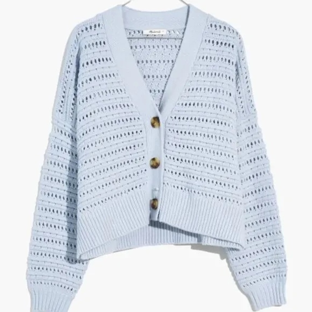 Madewell Light Blue Cardigan Sweater